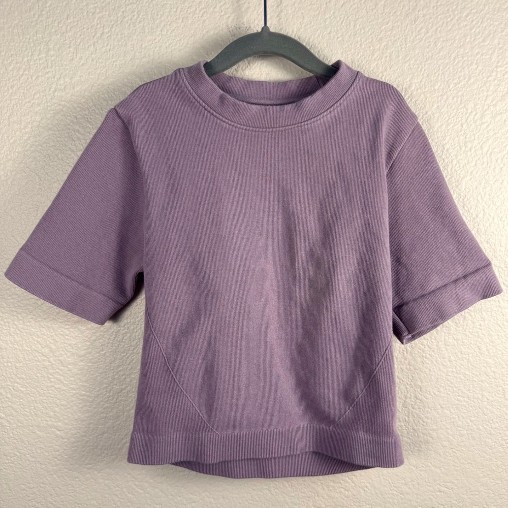 Everlane Ribbed Short Sleeve Tee Women XS Crew Neck Cotton Casual Minimalist